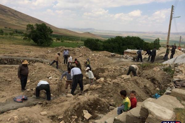 ساخت مسجد در روستای قمشانه استان همدان آغاز شد