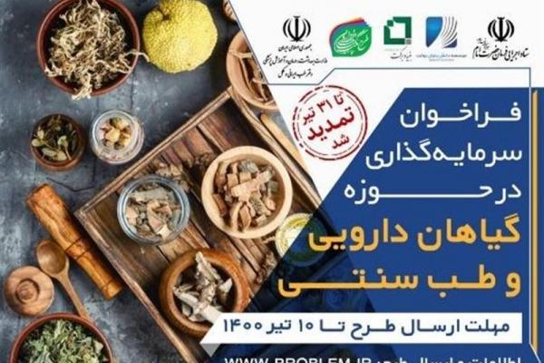 فراخوان سرمایه‌گذاری بر روی کسب‌ و کارهای فناورانه و نوآورانه در حوزه گیاهان دارویی و طب سنتی تمدید شد